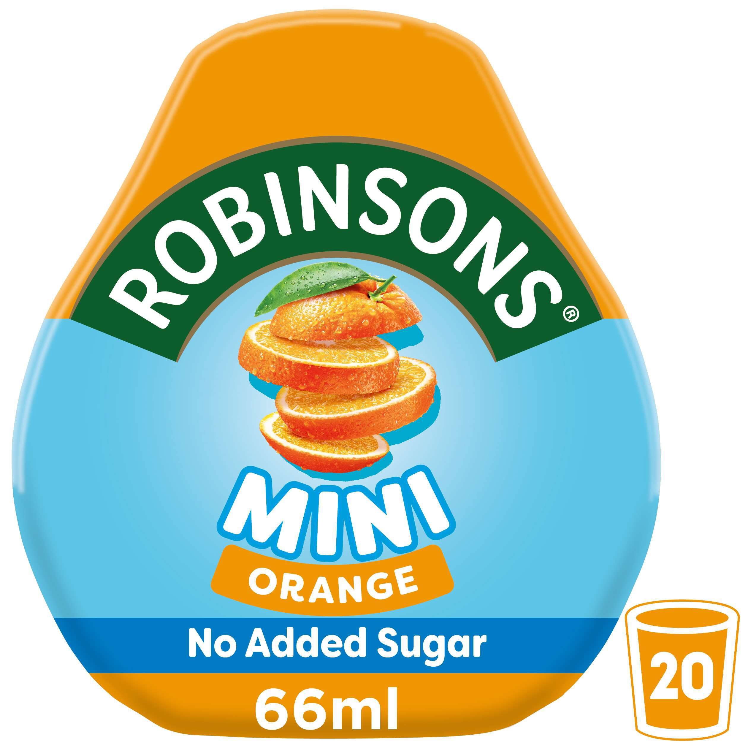 Robinsons Mini pouch close-up highlighting label detail and easy-open convenience