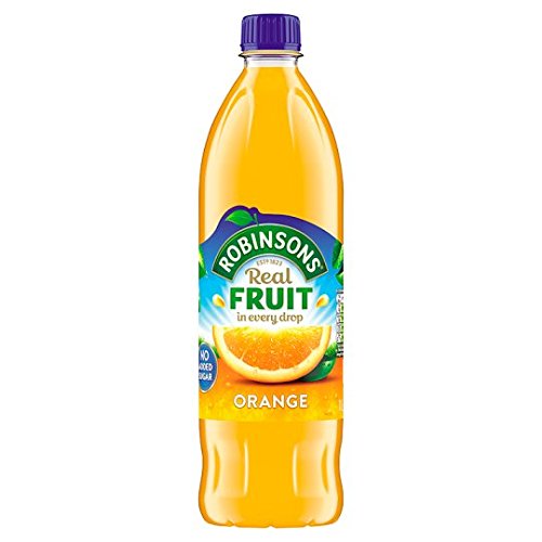 Robinsons bottle front packaging showing label and orange flavour, convenient pantry supply