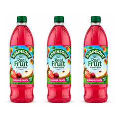 Robinsons front packaging showing three 1L bottles and bold summer fruits branding for easy identification