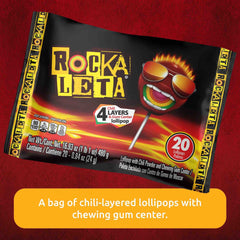 Rockaleta lollipop in hand displaying actual size and portable snack benefit