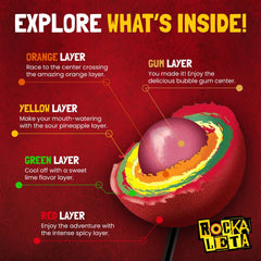 Rockaleta individually wrapped lollipops arranged to show freshness and convenient portioning