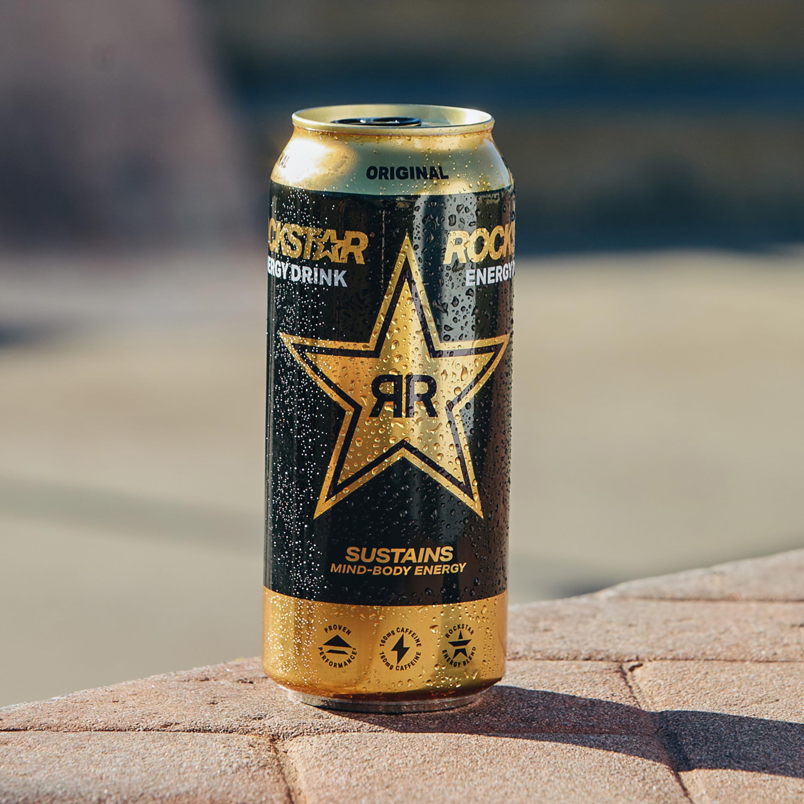 Rockstar original 12-can multipack box shot, bulk supply and storage benefit
