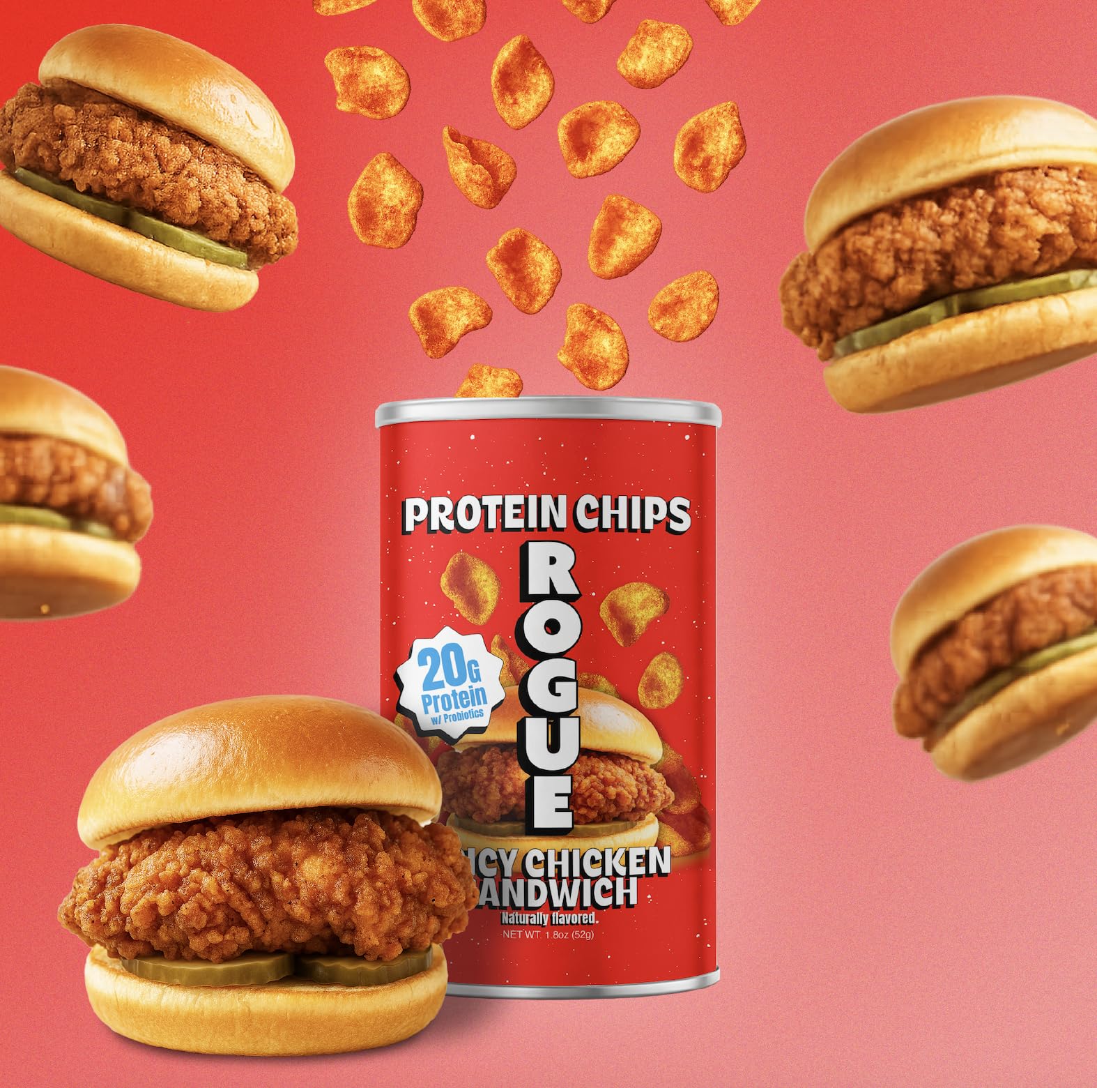 Rogue Snacks label detail showing ingredient claims and clean formulation