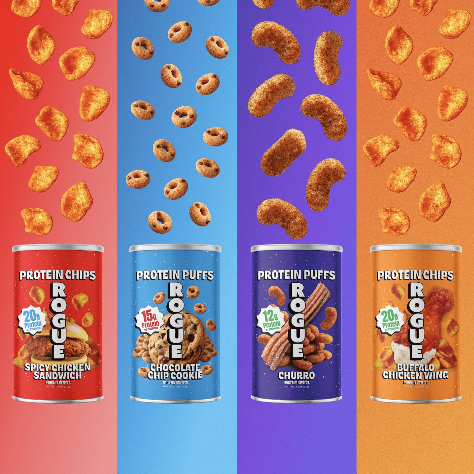 Rogue Snacks pack next to hand to show single-serve size and portability