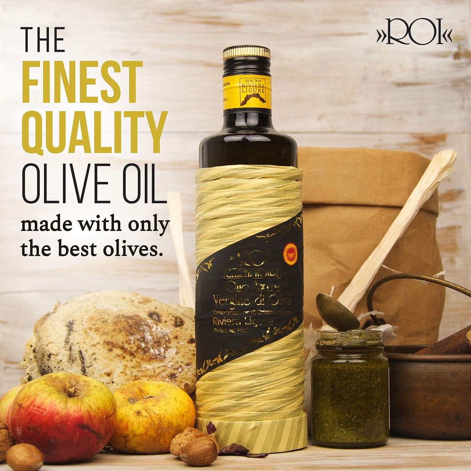 ROI oil texture close-up showing smooth glossy pour and velvety mouthfeel