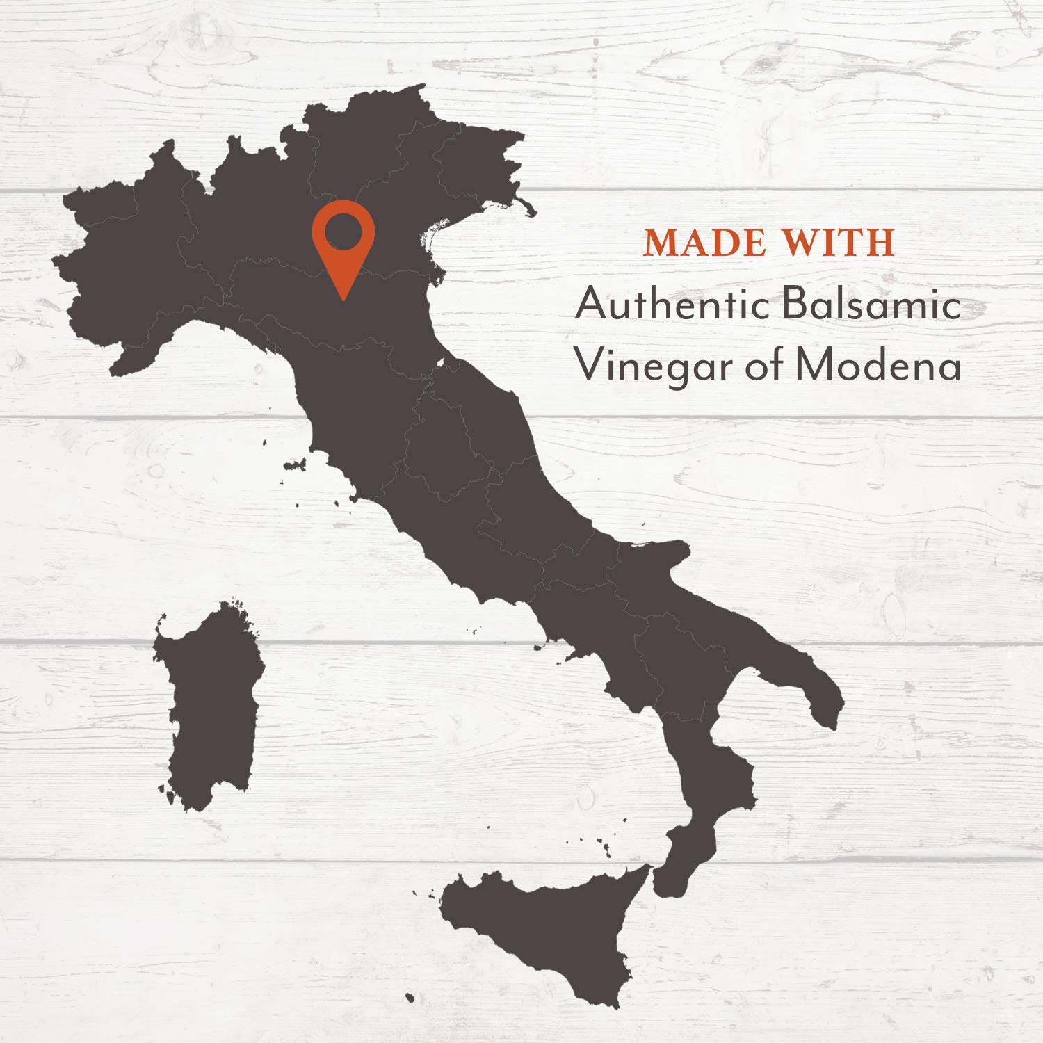 Roland Foods label close-up showing Modena origin, highlights authentic ingredient source