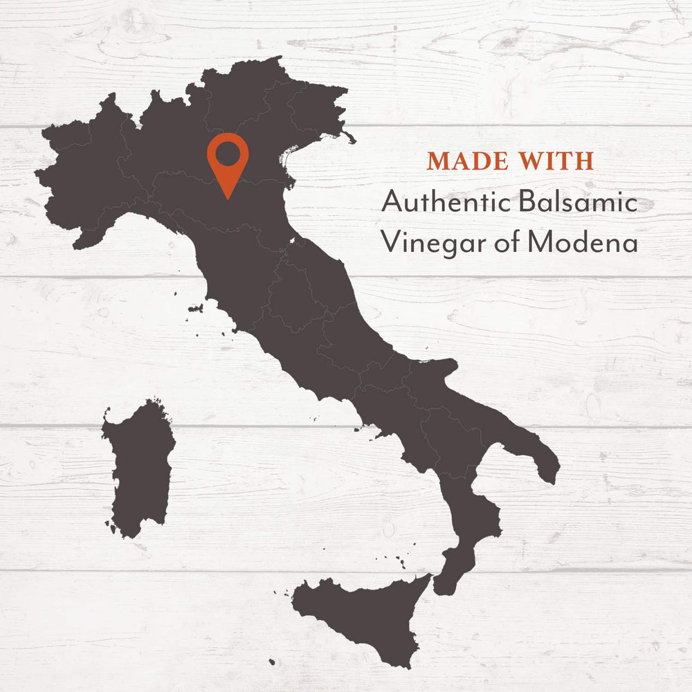 Roland Foods label close-up showing Modena origin, highlights authentic ingredient source