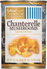 Roland Foods canned chanterelles front can showing label and product name, convenient gourmet ingredient