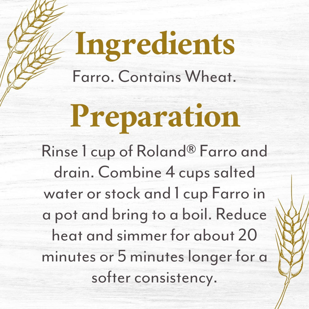 Roland pearled farro served in a bowl with vegetables illustrating versatile meal use