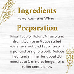 Roland pearled farro served in a bowl with vegetables illustrating versatile meal use
