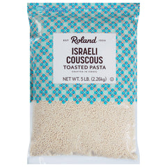 Roland Foods front packaging showing 5 lb toasted Israeli couscous for bulk cooking