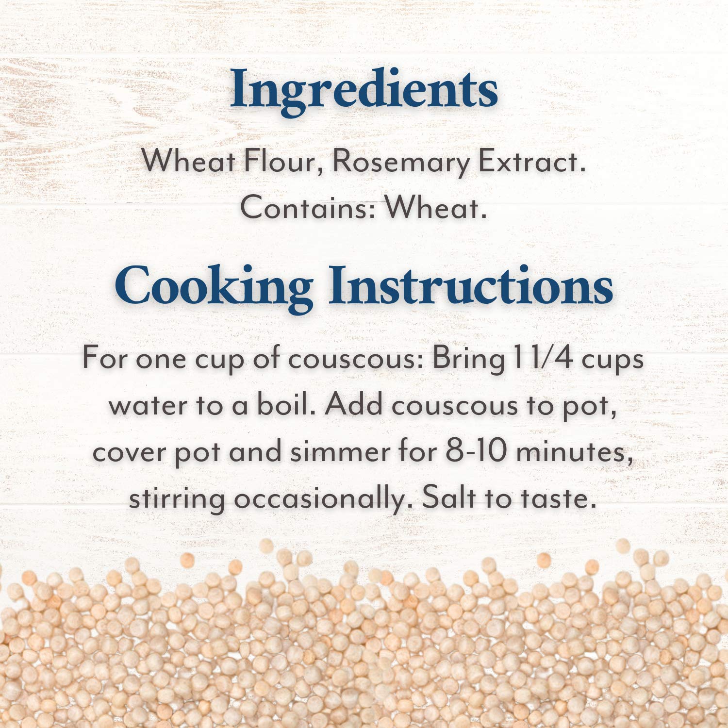 Roland Foods scooped couscous on a spoon showing portion size for recipes