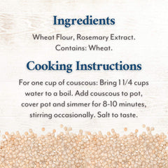 Roland Foods scooped couscous on a spoon showing portion size for recipes