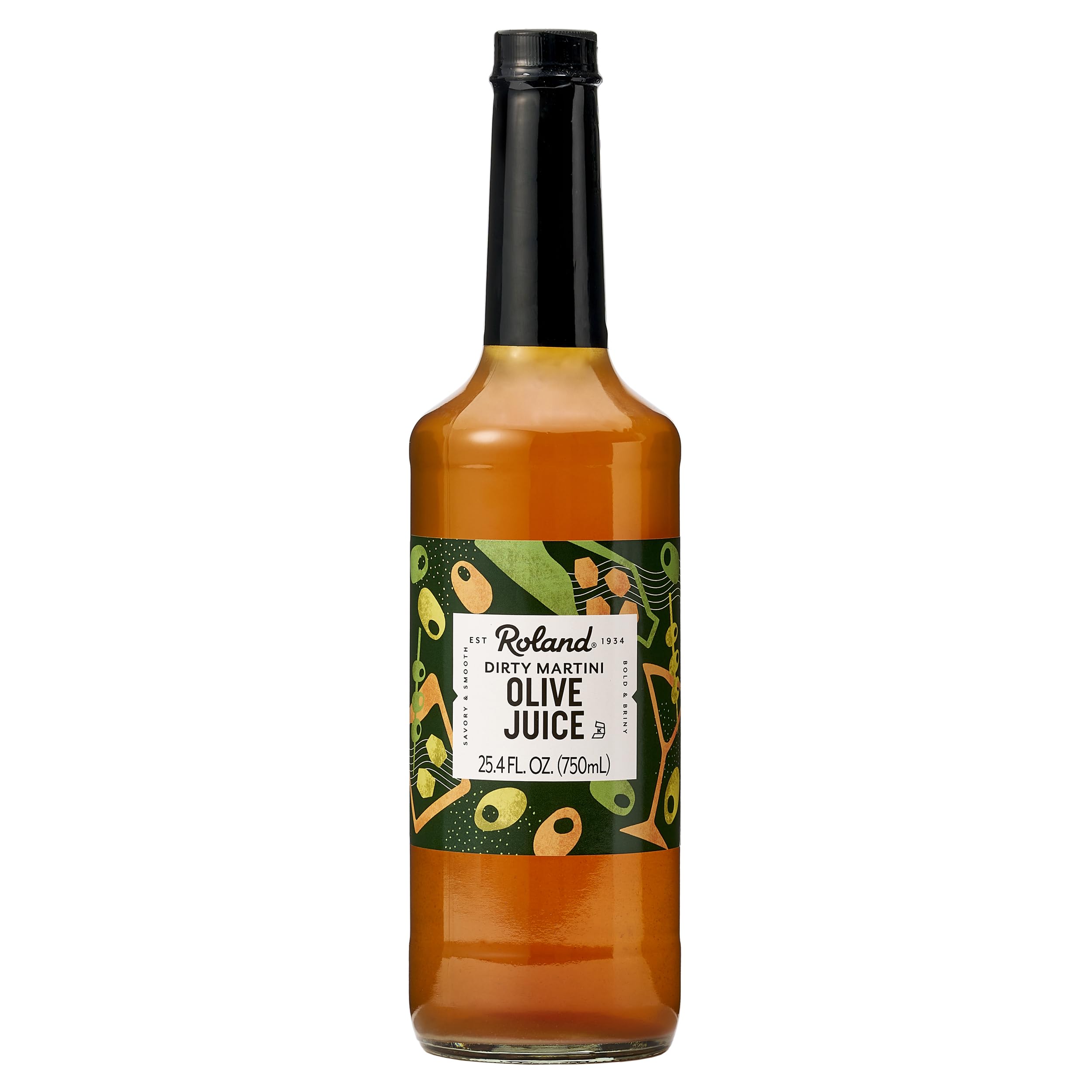 Roland Foods bottle front view showing label and serving suggestion, convenient mixing