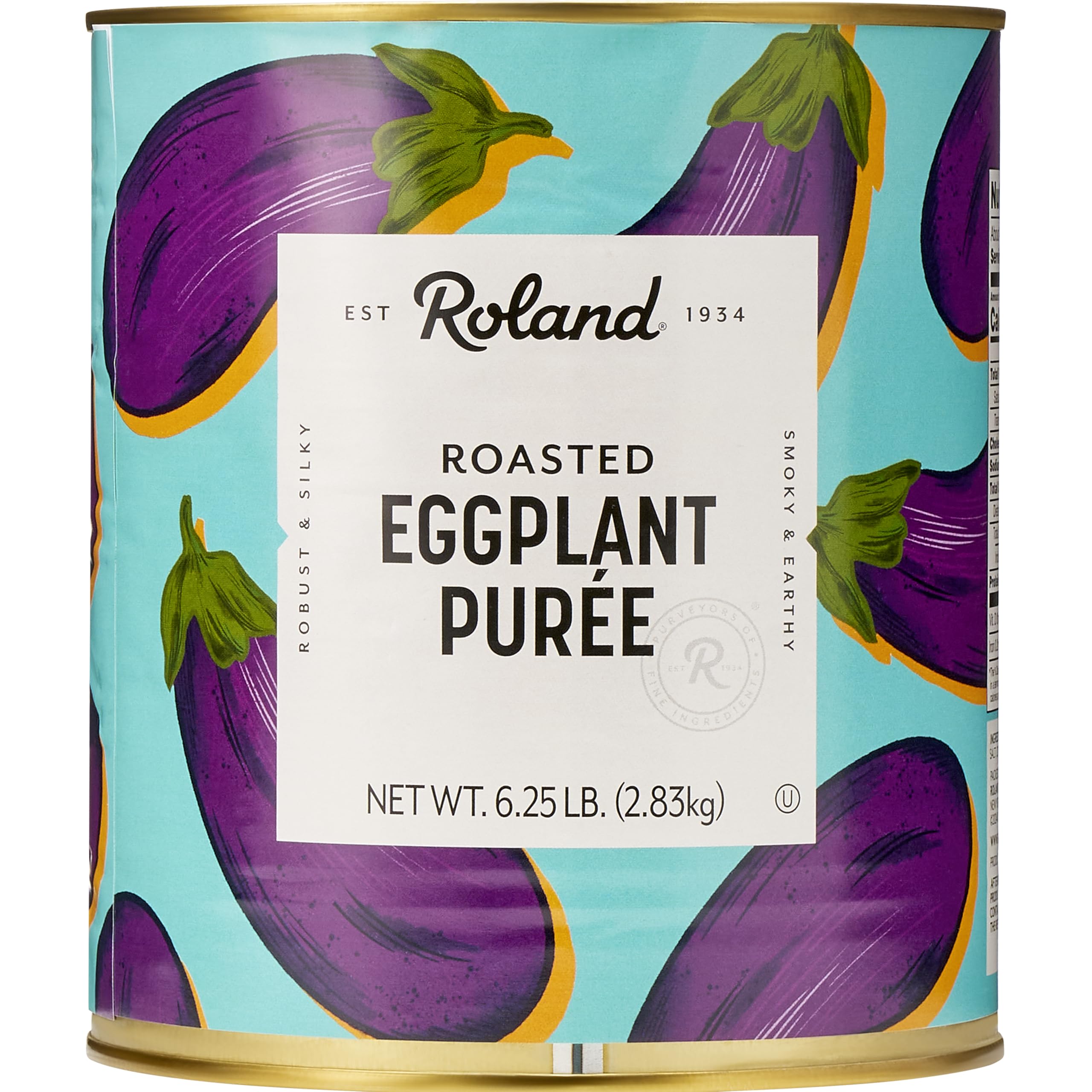 Roland Foods front view of 6.25 lb can showing label and size, ideal for bulk use