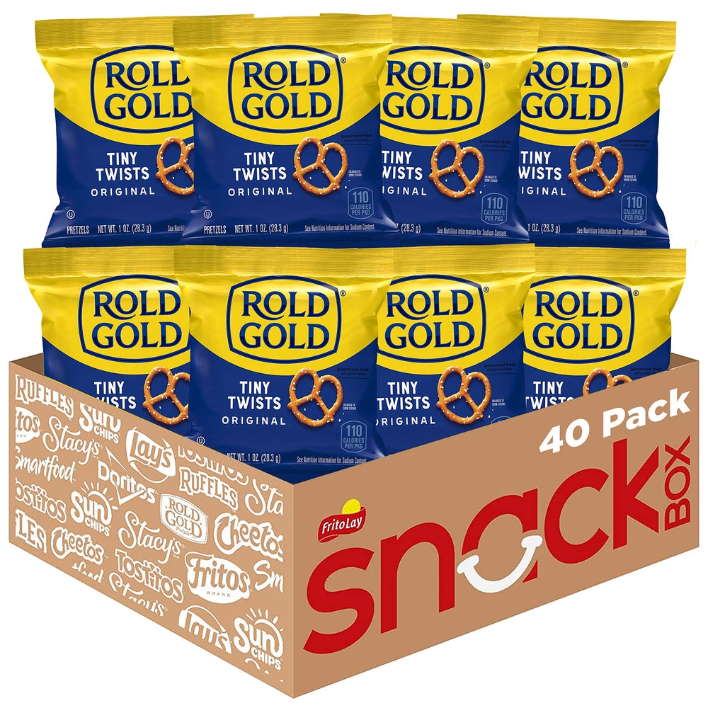 Rold Gold front packaging showing single-serve 1 oz bag for easy portioning