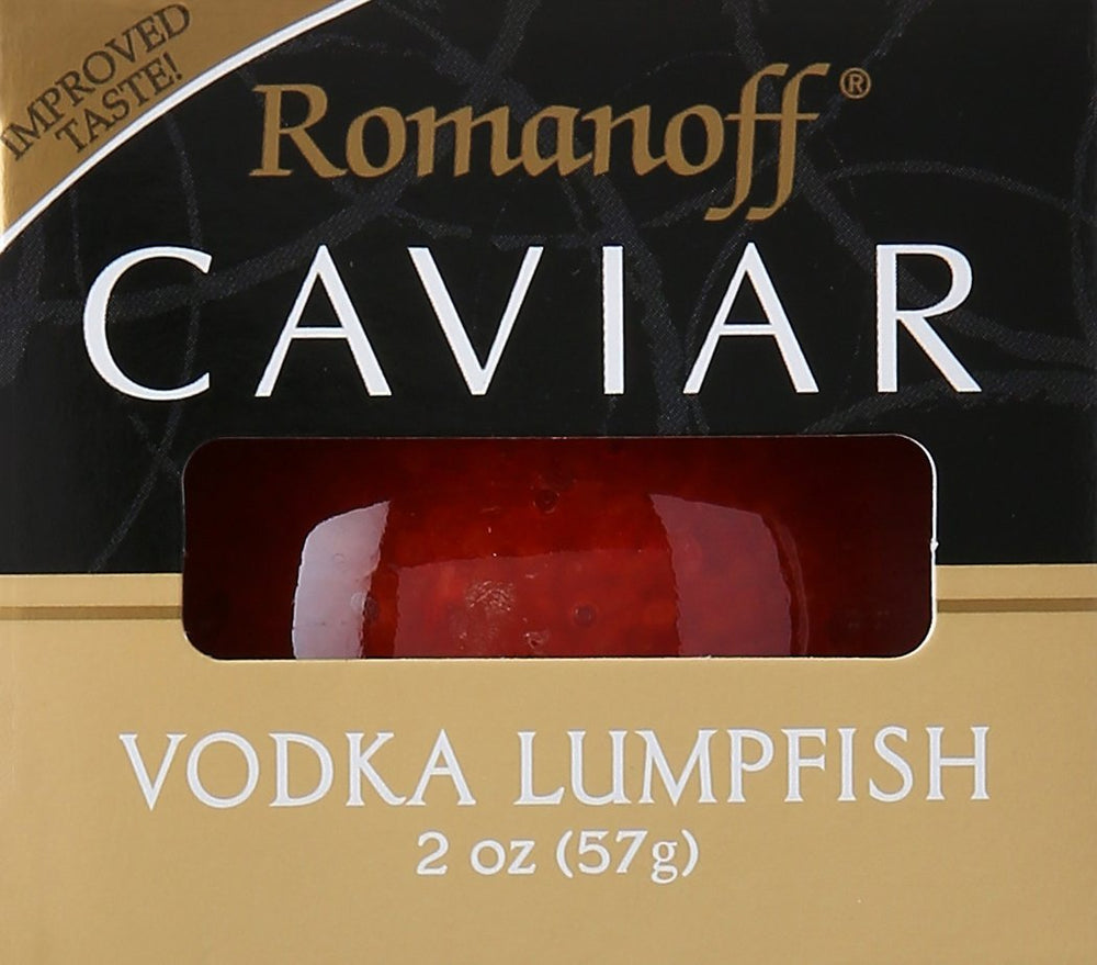 Romanoff front packaging showing 2 oz jar and label, highlights convenience