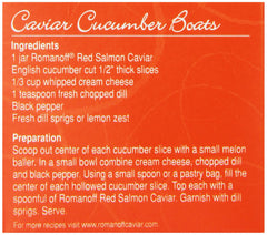 Romanoff caviar spooned on blini with garnish, enhances appetizers with color