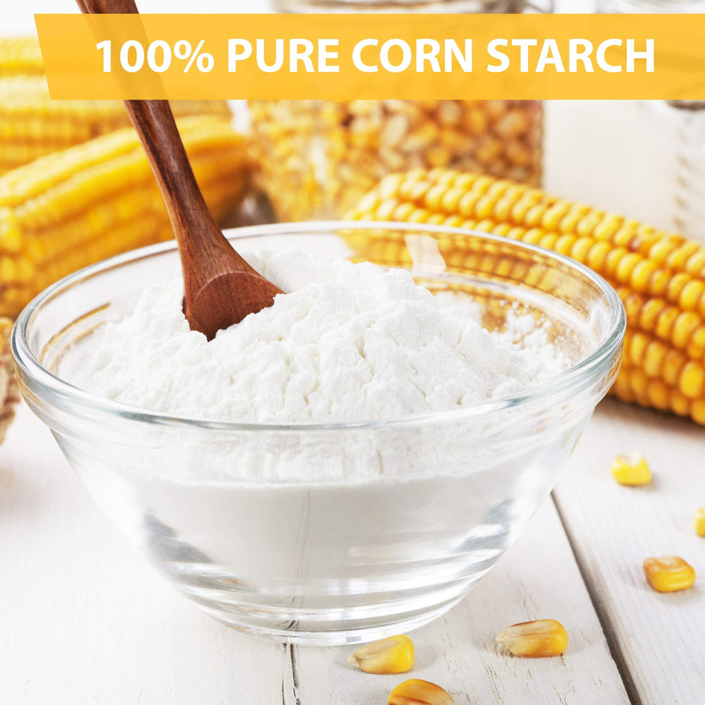 Roots Circle close-up of fine corn starch texture for smooth thickening benefit