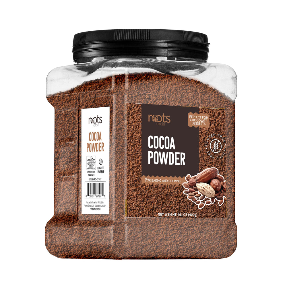 Roots Circle front packaging 14oz showing label and resealable lid for fresh storage