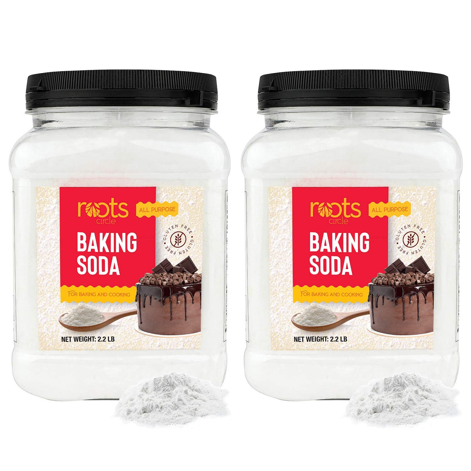 Roots Circle front packaging showing two airtight 35.2oz containers for long lasting freshness