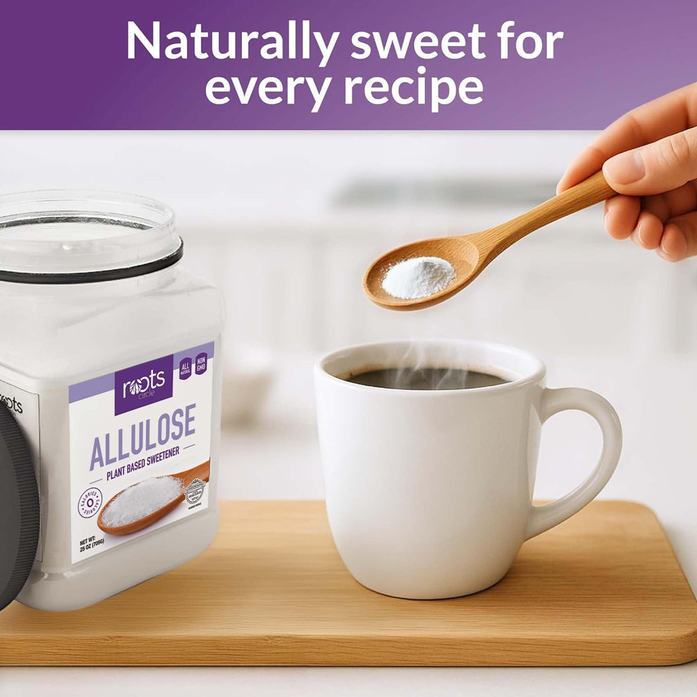 Roots Circle open container with wide mouth for easy scooping and freshness