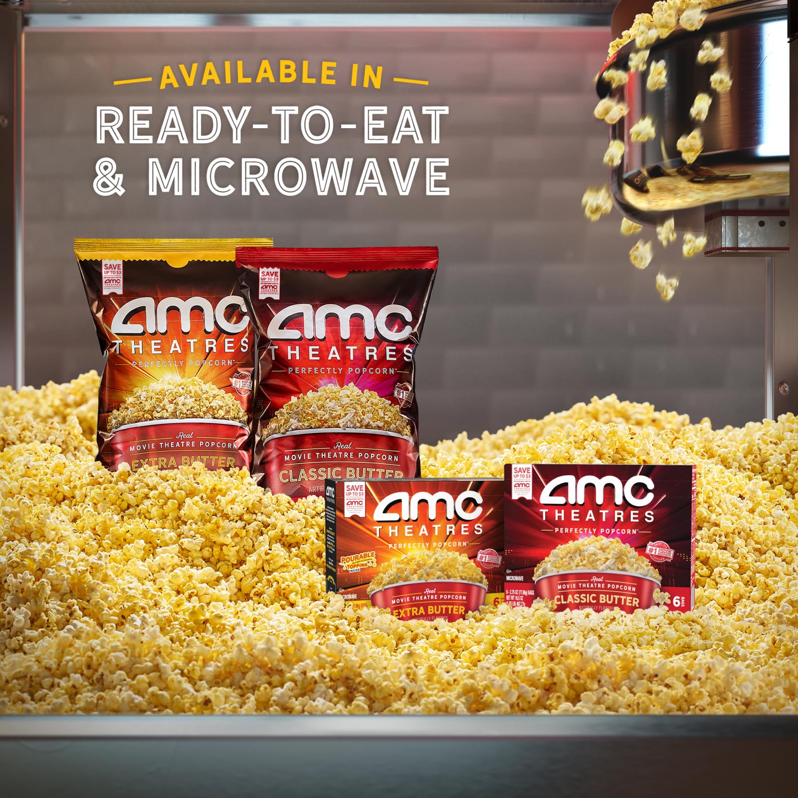 ROSEPLAZA AMC popcorn in a cozy movie-night setting for entertaining