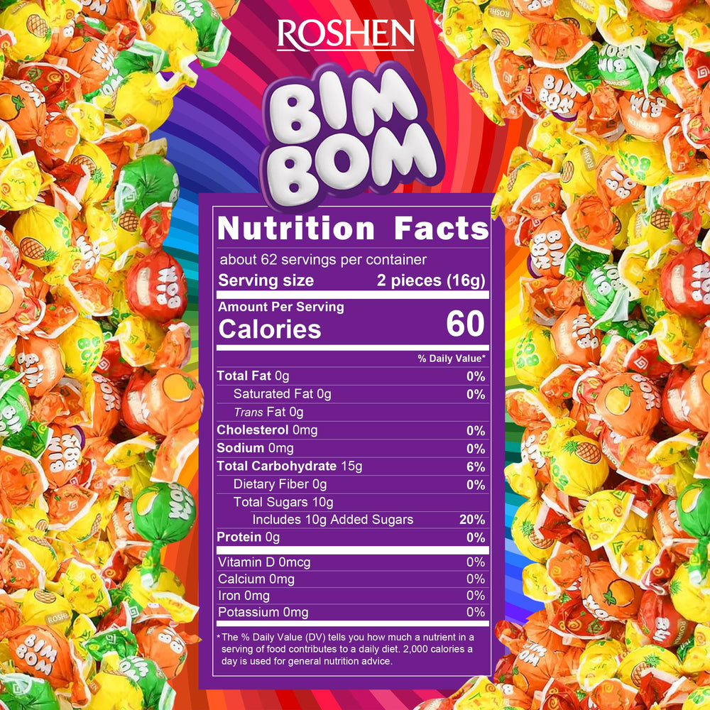 Roshen pack beside a ruler to show scale and generous 2.2 lb quantity benefit
