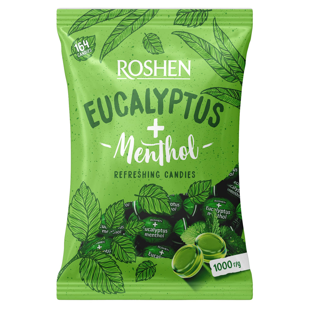 Roshen front packaging showing bulk 2.2 lb bag and cooling branding benefit