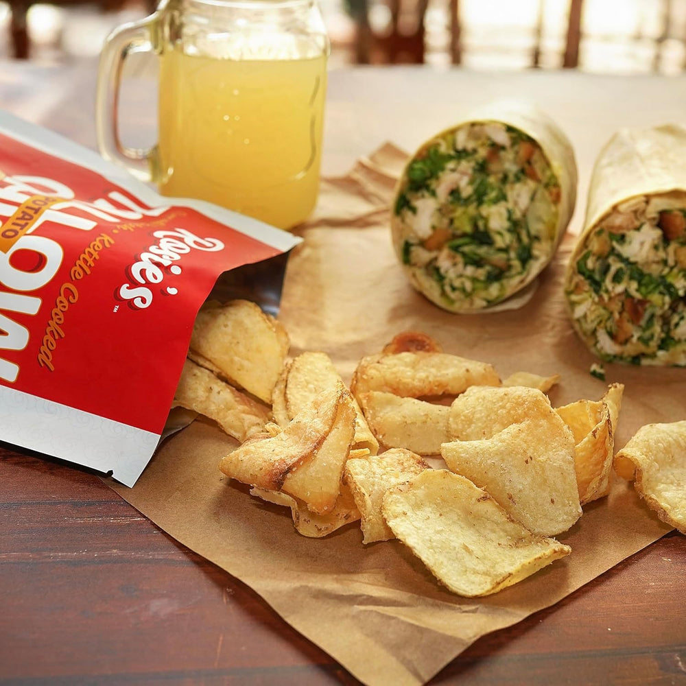 ROSIE'S CHIPS Vera sea salt shaker beside chips highlighting clean seasoning benefit