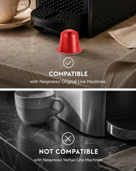 ROSSO CAFFÈ single pod close-up highlighting capsule finish and aroma