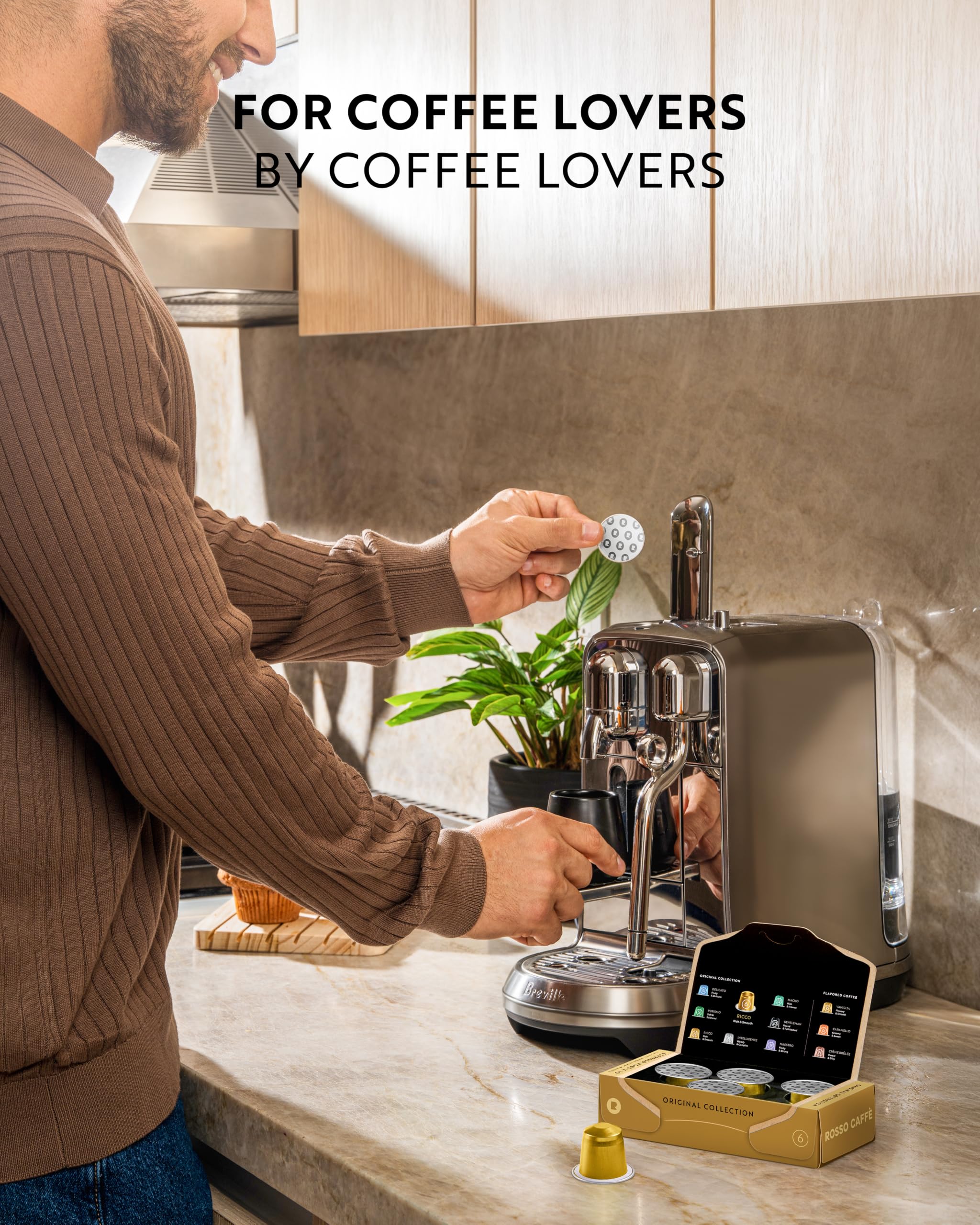 ROSSO CAFFÈ six-blends lineup demonstrating flavor variety and choice