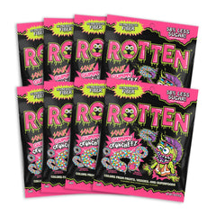 Rotten front packaging showing bold branding and flavors for easy identification