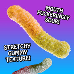 Rotten texture cross-section of a worm showing chewy interior and fiber-rich structure benefits satiety