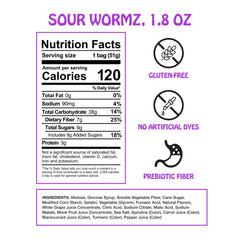 Rotten gummy worms close-up revealing sour sugar coating and chewiness for vivid taste