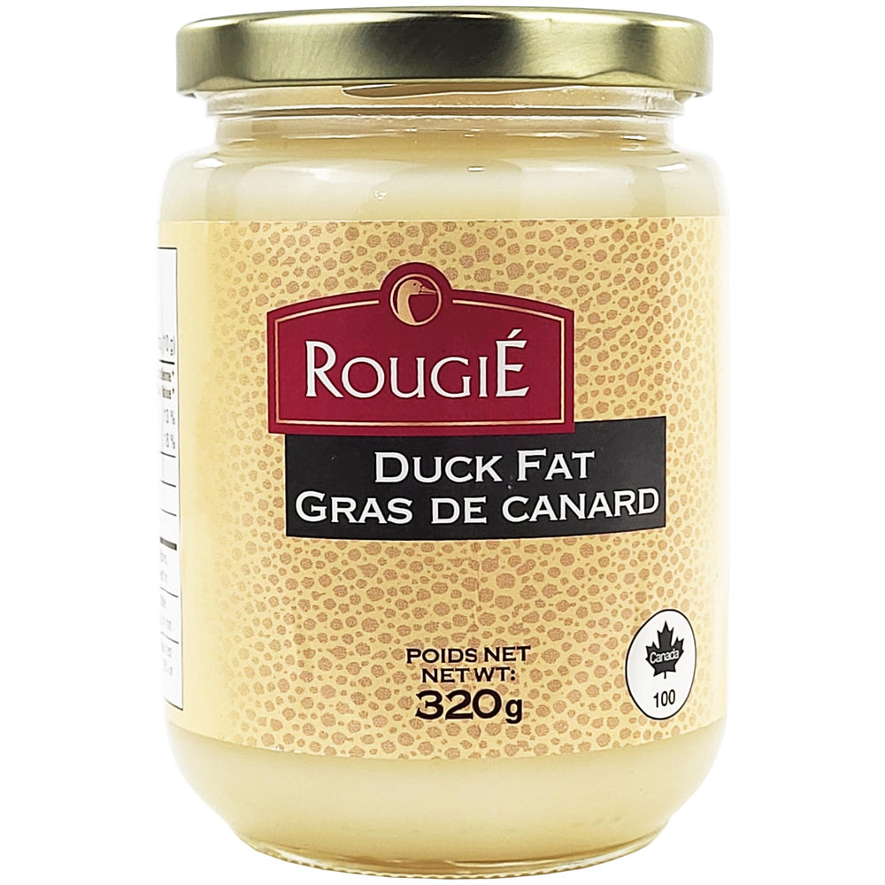 Rougie jar front view showing label and elegant packaging benefit: clear storage