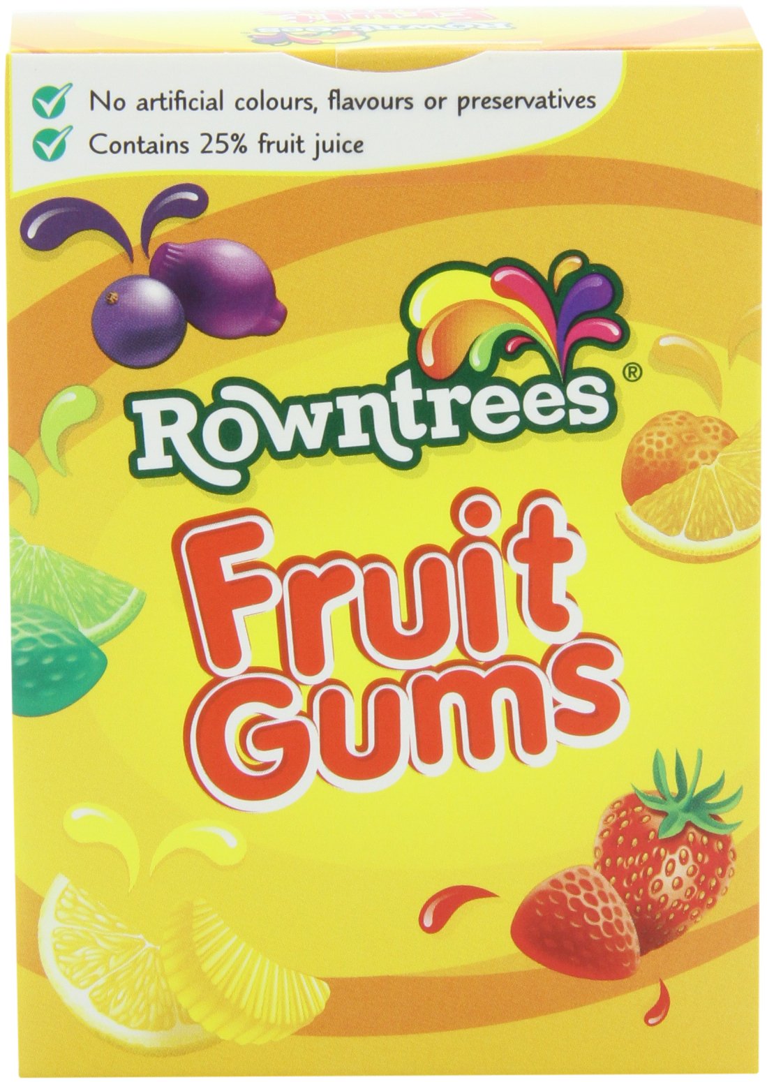 Rowntree's fruit gums close-up texture of colourful round gums highlighting chewy, fruit-flavoured bite