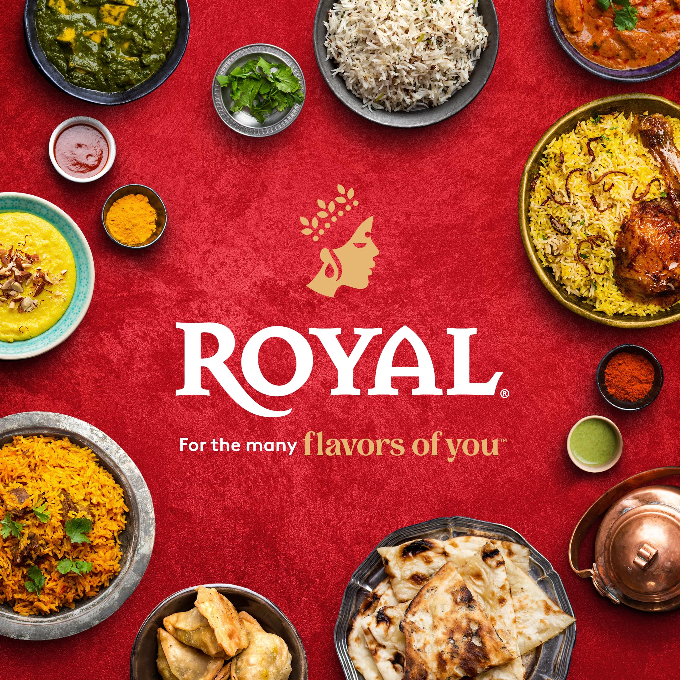 Royal plated rice in kitchen lifestyle scene showing versatility and appeal