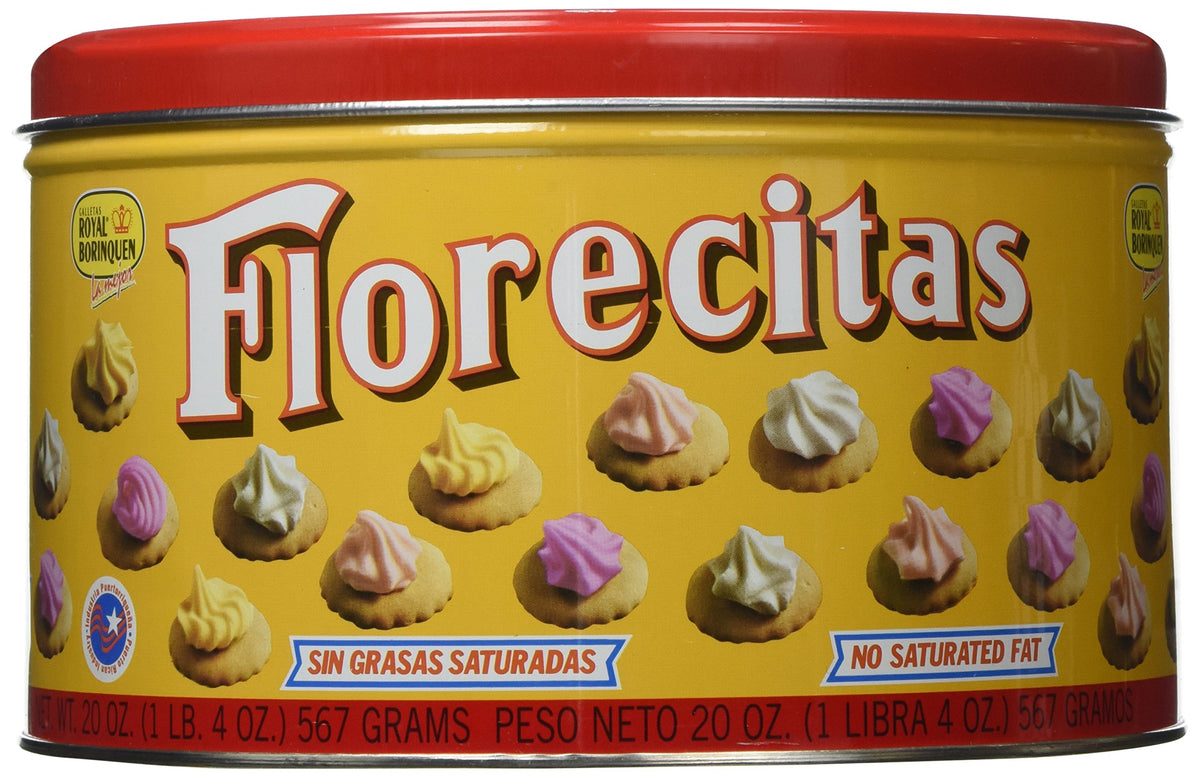 Royal Borinquen front packaging showing colorful iced gem cookies, ideal for sharing