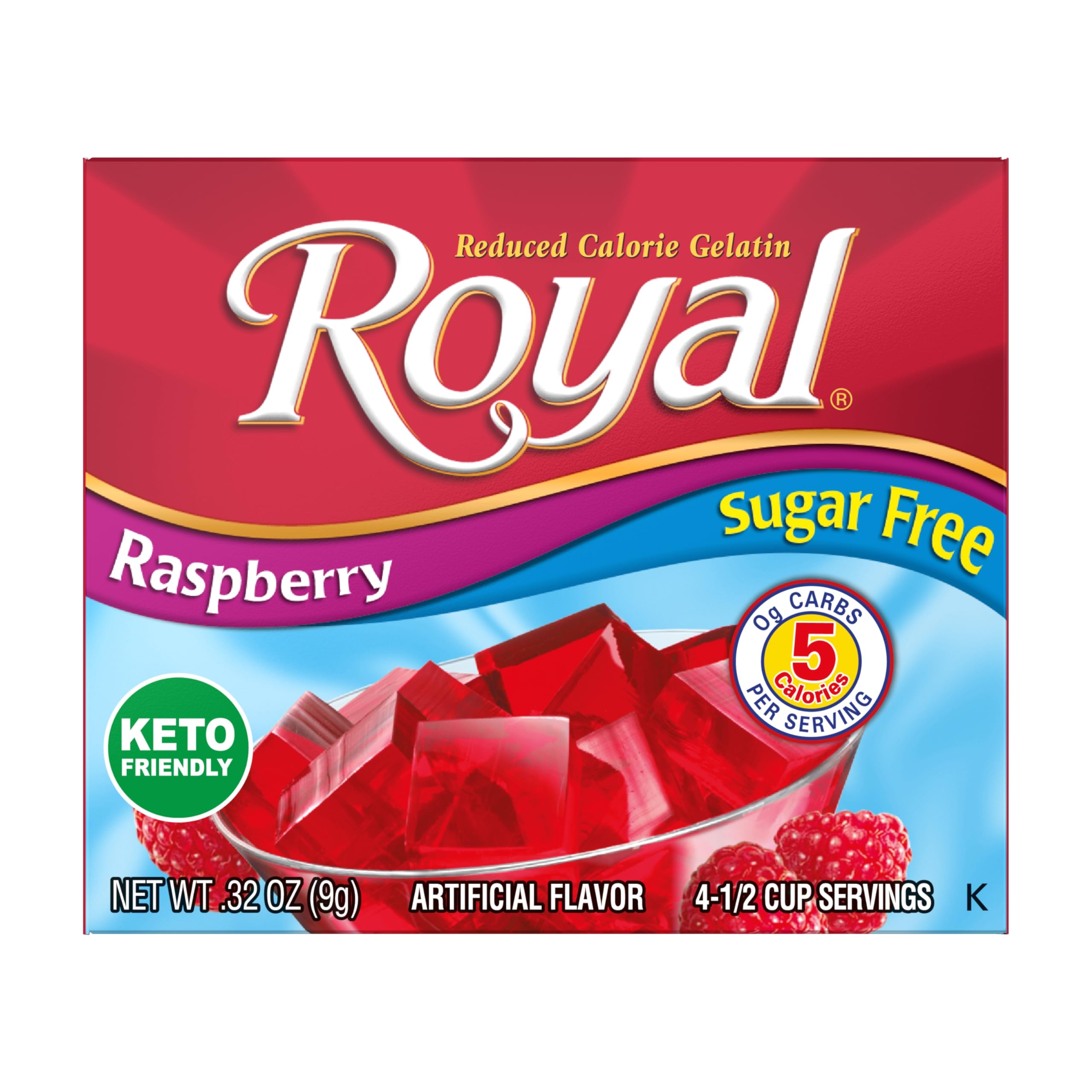 Royal box held in hand illustrating compact size and pantry-friendly benefit
