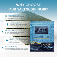 Royal Seafood Distribution neat stack of full-size nori sheets demonstrating consistent thickness