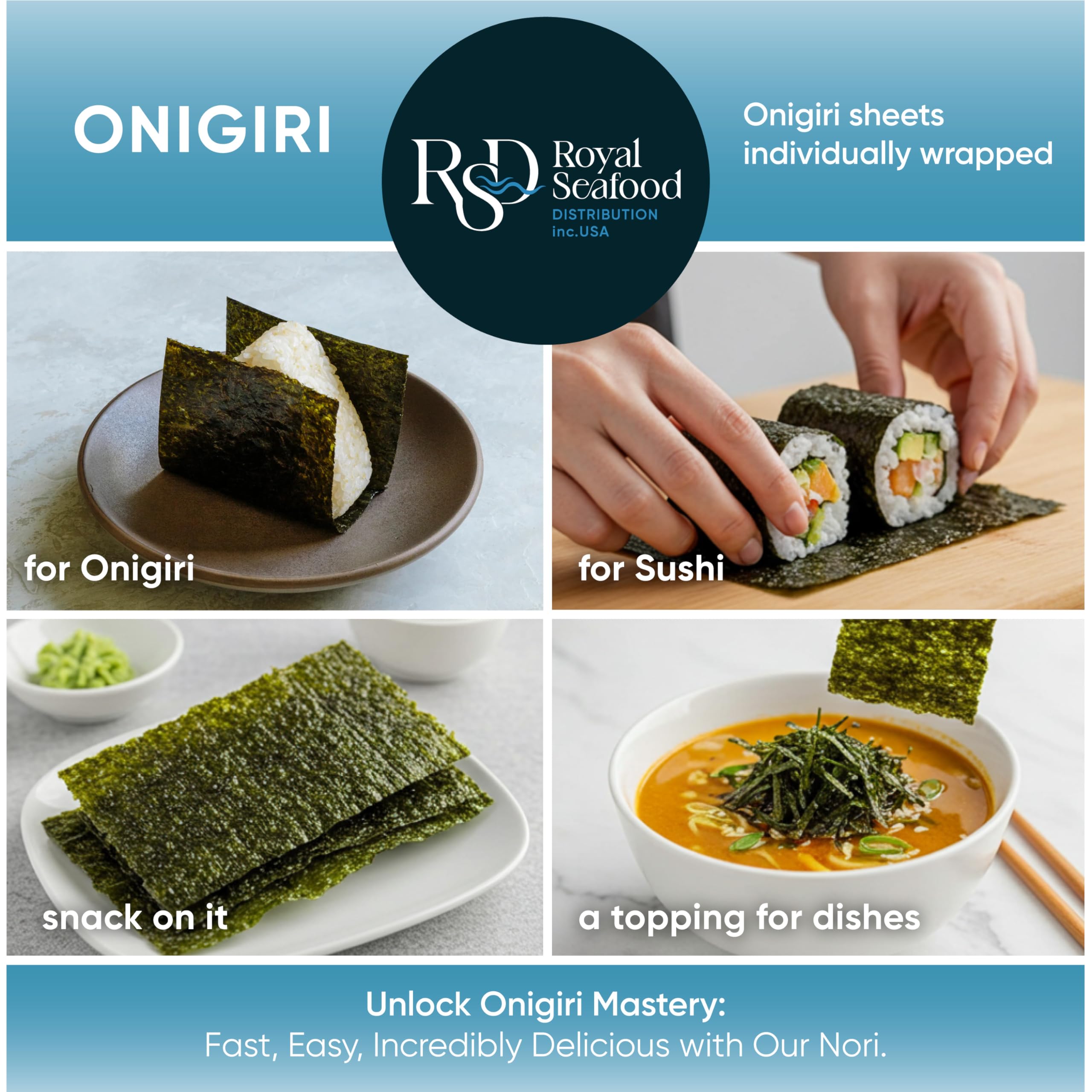 Royal Seafood ingredient label close-up showing organic seaweed and clean list