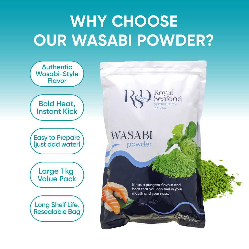 Royal Seafood Distribution powder on scoop demonstrating portion control benefit