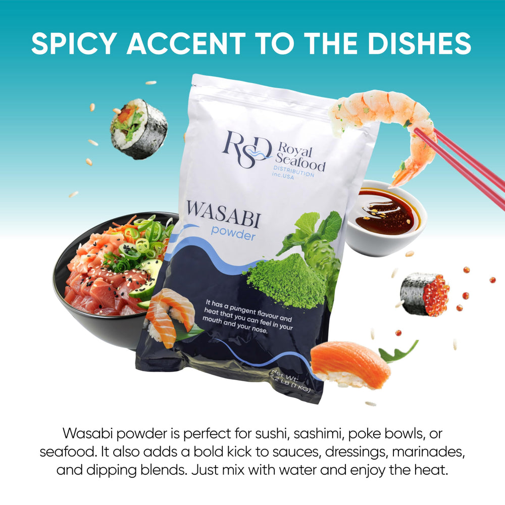 Royal Seafood Distribution wasabi served with sushi highlighting real heat