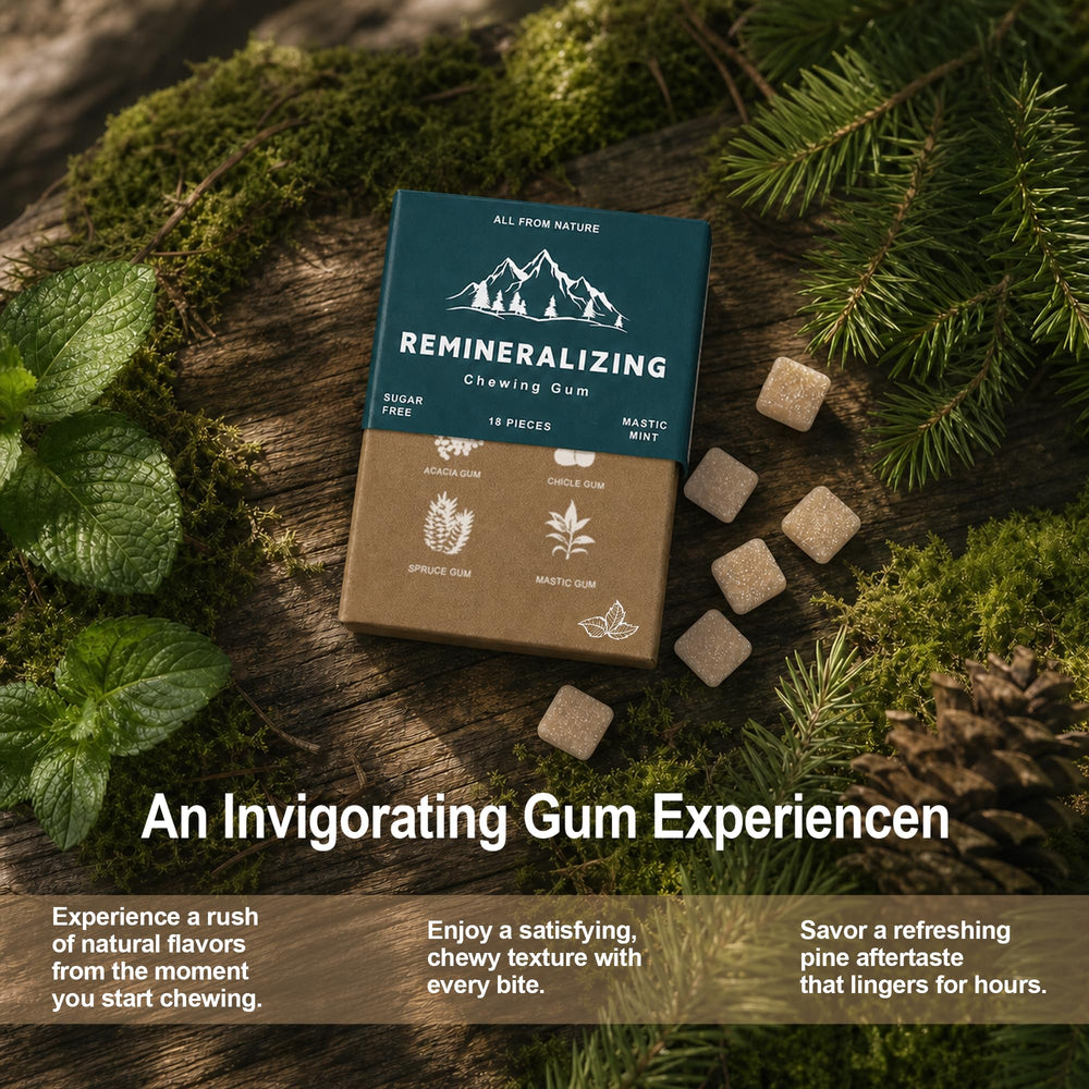 Royalee single gum piece close-up showing smooth texture and satisfying chew
