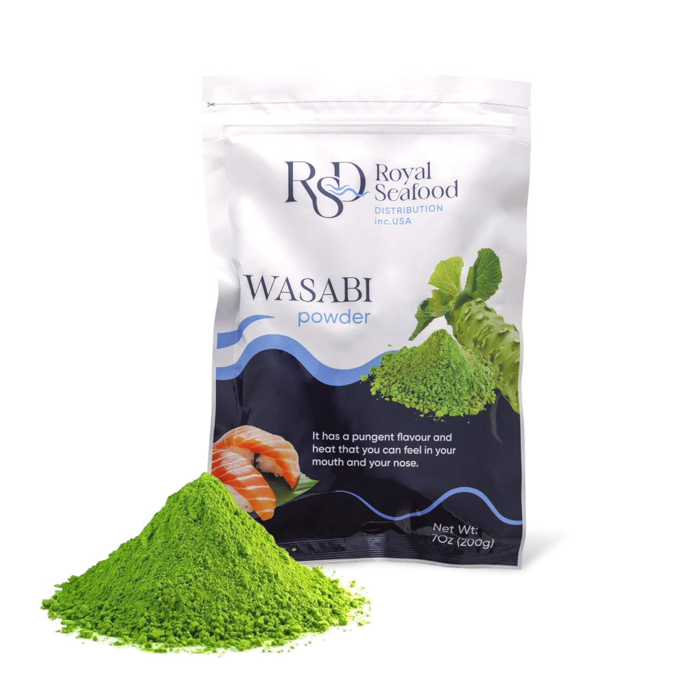 Royal Seafood Distribution front packaging showing pouch and label for convenient storage