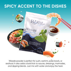 Royal Seafood Distribution wasabi served with sushi highlighting authentic flavor pairing