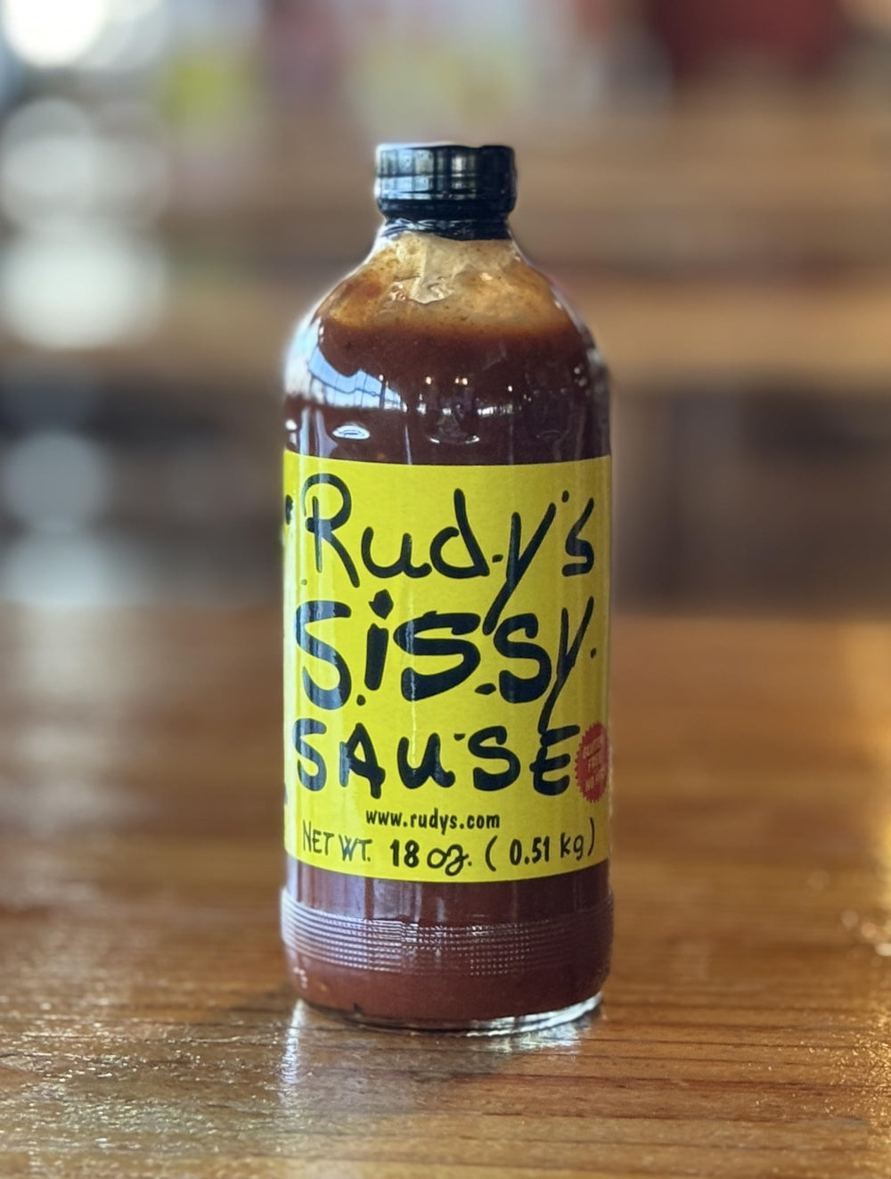 RUDY'S Sissy Sause front label view showing bottle and brand, highlights ready-to-use convenience