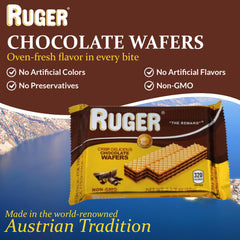 RUGER close-up wafer cross section revealing crisp layers and creamy filling for satisfying crunch