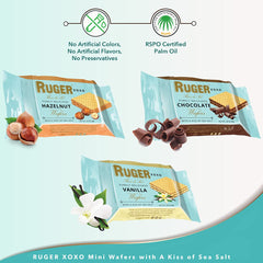 RUGER close-up of wafer layers showing creamy filling and crisp texture